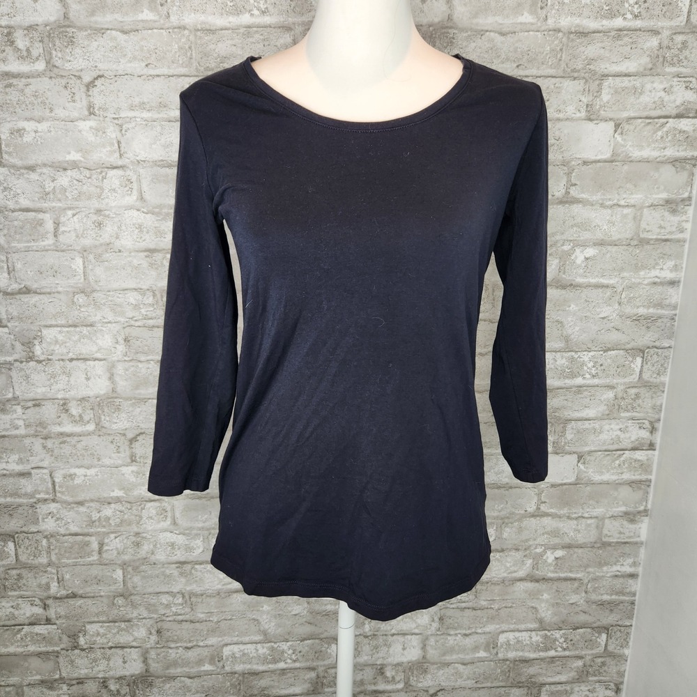 Daily Ritual Long Sleeve Shirt Black Supima Cotton Casual‎ Layering Medium